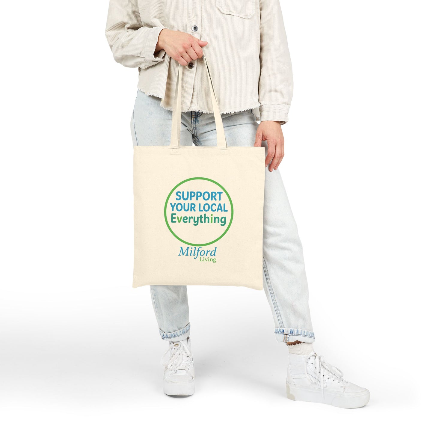 Support Your Local Everything Cotton Canvas Tote Bag - Eco-Friendly Shopping Bag